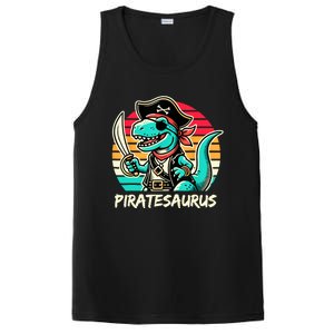 Retro Dinosaur T Rex Pirate Costume Piratesaurus PosiCharge Competitor Tank