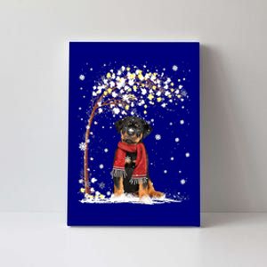 Rottweiler Dog Tree Christmas Snow Pajama Xmas Dog Lover Gift Canvas