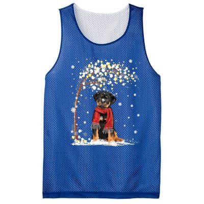 Rottweiler Dog Tree Christmas Snow Pajama Xmas Dog Lover Gift Mesh Reversible Basketball Jersey Tank