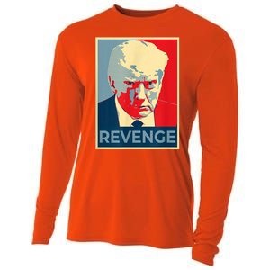 Revenge Donald Trump Retro Cooling Performance Long Sleeve Crew