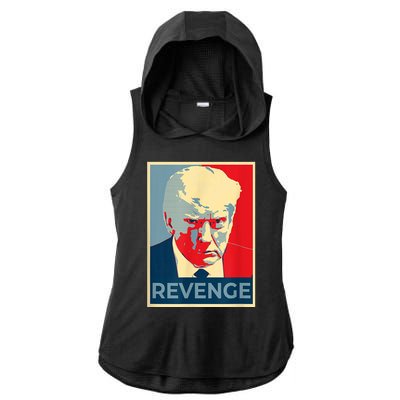 Revenge Donald Trump Retro Ladies PosiCharge Tri-Blend Wicking Draft Hoodie Tank