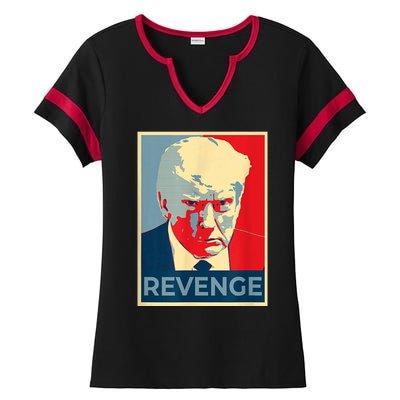 Revenge Donald Trump Retro Ladies Halftime Notch Neck Tee