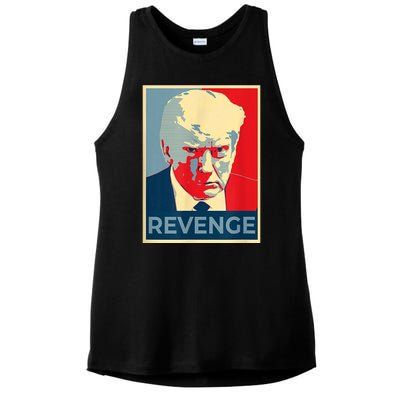 Revenge Donald Trump Retro Ladies PosiCharge Tri-Blend Wicking Tank