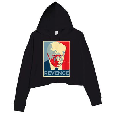 Revenge Donald Trump Retro Crop Fleece Hoodie