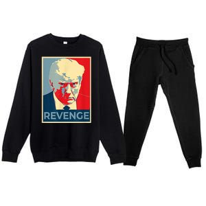 Revenge Donald Trump Retro Premium Crewneck Sweatsuit Set