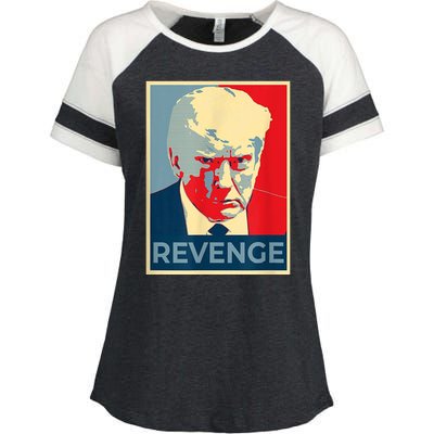 Revenge Donald Trump Retro Enza Ladies Jersey Colorblock Tee