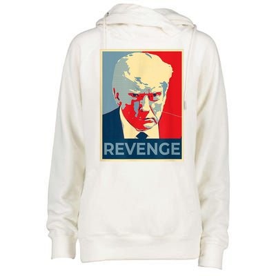 Revenge Donald Trump Retro Womens Funnel Neck Pullover Hood