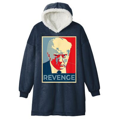 Revenge Donald Trump Retro Hooded Wearable Blanket