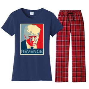 Revenge Donald Trump Retro Women's Flannel Pajama Set