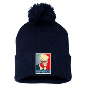 Revenge Donald Trump Retro Pom Pom 12in Knit Beanie