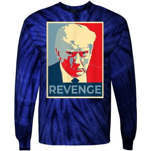 Revenge Donald Trump Retro Tie-Dye Long Sleeve Shirt