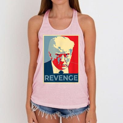 Revenge Donald Trump Retro Women's Knotted Racerback Tank