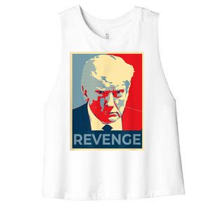 Revenge Donald Trump Retro Women's Racerback Cropped Tank