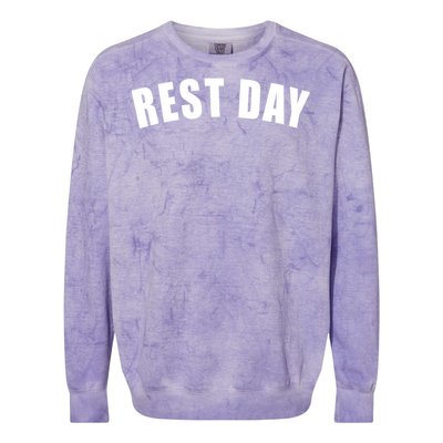 Rest Day Triathlon Sport Swim Bike Running Training Gift Colorblast Crewneck Sweatshirt