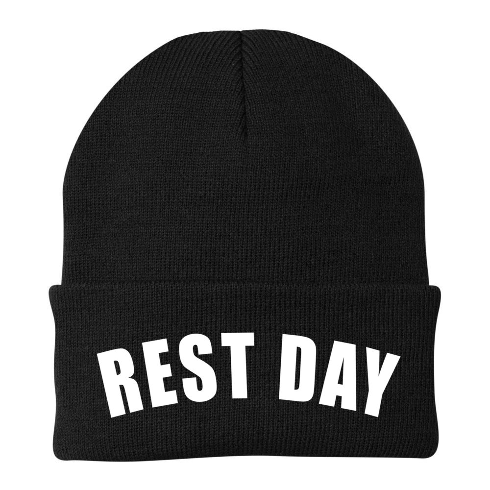 Rest Day Triathlon Sport Swim Bike Running Training Gift Beanie