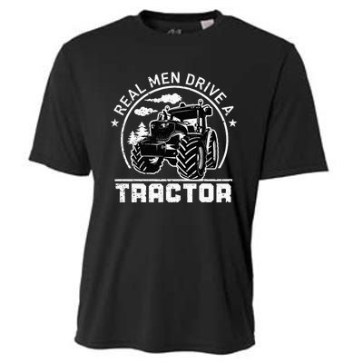 Real Drive Tractor Funny Farm Tractors Enthusiast Outfit Cooling Performance Crew T-Shirt