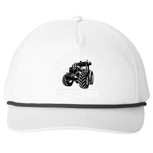 Real Drive Tractor Funny Farm Tractors Enthusiast Outfit Snapback Five-Panel Rope Hat