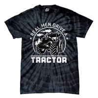 Real Drive Tractor Funny Farm Tractors Enthusiast Outfit Tie-Dye T-Shirt