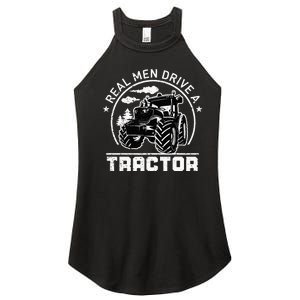 Real Drive Tractor Funny Farm Tractors Enthusiast Outfit Women's Perfect Tri Rocker Tank