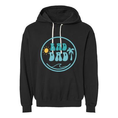 Rad Dad The Big One 1st Birthday Surf Family Garment-Dyed Fleece Hoodie