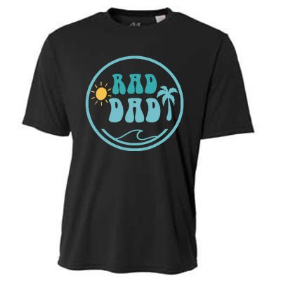 Rad Dad The Big One 1st Birthday Surf Family Cooling Performance Crew T-Shirt