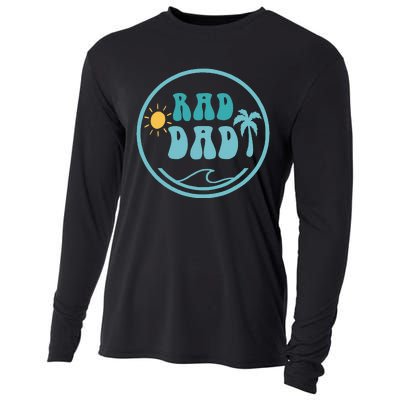 Rad Dad The Big One 1st Birthday Surf Family Cooling Performance Long Sleeve Crew