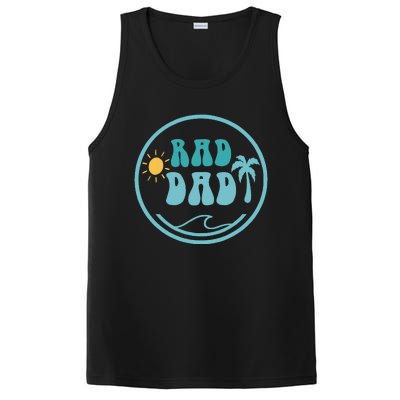 Rad Dad The Big One 1st Birthday Surf Family PosiCharge Competitor Tank