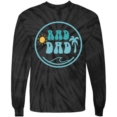 Rad Dad The Big One 1st Birthday Surf Family Tie-Dye Long Sleeve Shirt