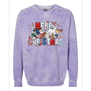 Ru Dolph The Red Retro Nosed Reindeer Christmas Holiday Colorblast Crewneck Sweatshirt