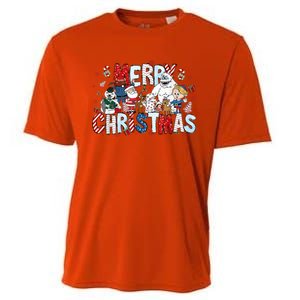 Ru Dolph The Red Retro Nosed Reindeer Christmas Holiday Cooling Performance Crew T-Shirt