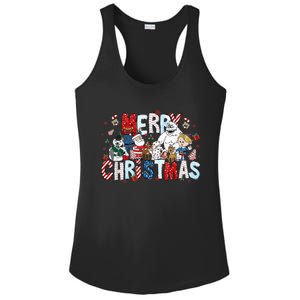 Ru Dolph The Red Retro Nosed Reindeer Christmas Holiday Ladies PosiCharge Competitor Racerback Tank