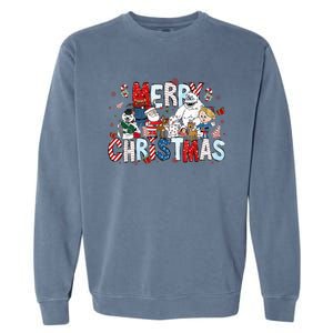 Ru Dolph The Red Retro Nosed Reindeer Christmas Holiday Garment-Dyed Sweatshirt