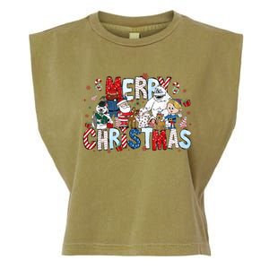 Ru Dolph The Red Retro Nosed Reindeer Christmas Holiday Garment-Dyed Women's Muscle Tee