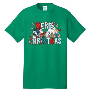 Ru Dolph The Red Retro Nosed Reindeer Christmas Holiday Tall T-Shirt