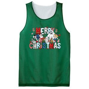 Ru Dolph The Red Retro Nosed Reindeer Christmas Holiday Mesh Reversible Basketball Jersey Tank