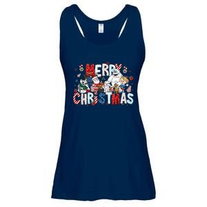 Ru Dolph The Red Retro Nosed Reindeer Christmas Holiday Ladies Essential Flowy Tank