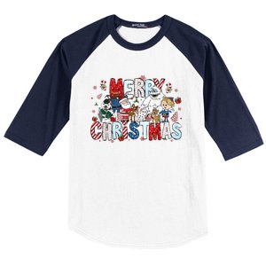 Ru Dolph The Red Retro Nosed Reindeer Christmas Holiday Baseball Sleeve Shirt