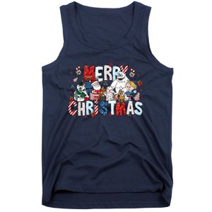 Ru Dolph The Red Retro Nosed Reindeer Christmas Holiday Tank Top