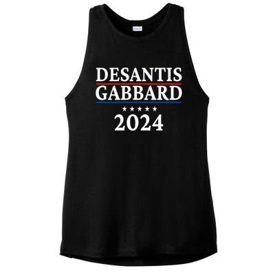 Ron Desantis Tulsi Gabbard President Election 2024 Ladies PosiCharge Tri-Blend Wicking Tank