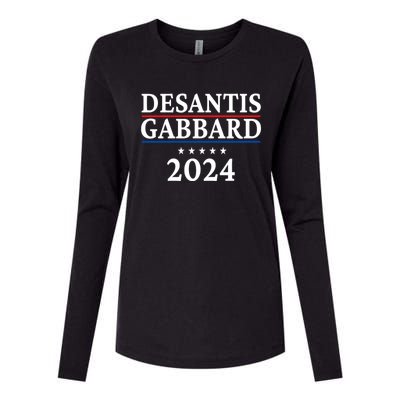 Ron Desantis Tulsi Gabbard President Election 2024 Womens Cotton Relaxed Long Sleeve T-Shirt