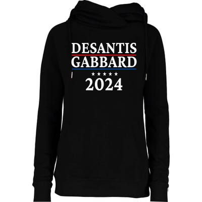 Ron Desantis Tulsi Gabbard President Election 2024 Womens Funnel Neck Pullover Hood