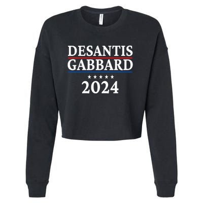 Ron Desantis Tulsi Gabbard President Election 2024 Cropped Pullover Crew