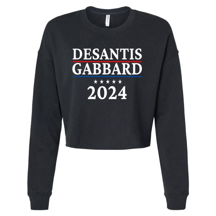 Ron Desantis Tulsi Gabbard President Election 2024 Cropped Pullover Crew