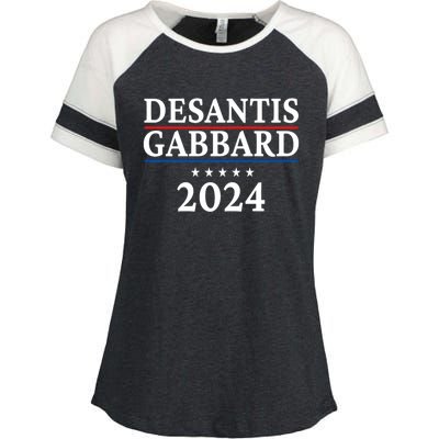 Ron Desantis Tulsi Gabbard President Election 2024 Enza Ladies Jersey Colorblock Tee