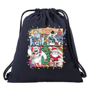 Ru Dolph The Red Retro Nosed Reindeer Christmas Season Drawstring Bag