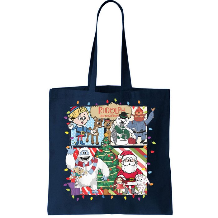 Ru Dolph The Red Retro Nosed Reindeer Christmas Season Tote Bag