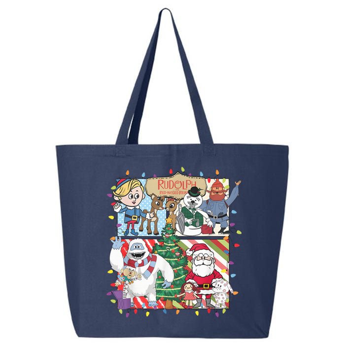 Ru Dolph The Red Retro Nosed Reindeer Christmas Season 25L Jumbo Tote