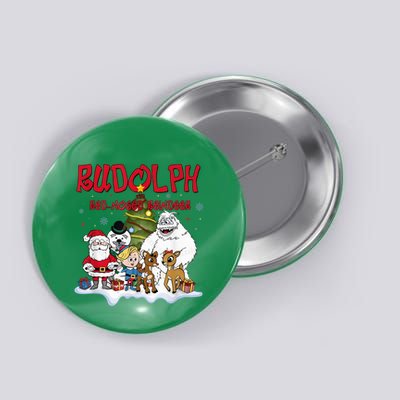 Ru Dolph The Red Retro Nosed Reindeer Christmas Season Button