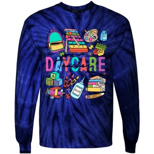 Retro Daycare Teacher Somebody Favorite Tie-Dye Long Sleeve Shirt