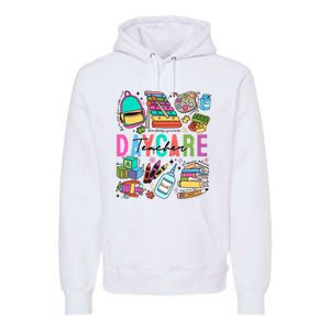 Retro Daycare Teacher Somebody Favorite Premium Hoodie